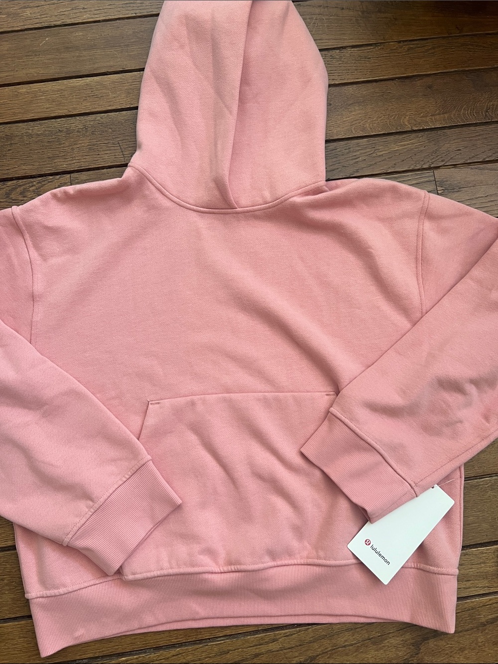 Lululemon Tea Rose Pink Steady State Oversized Pink Hoodie Size Medium NWT
